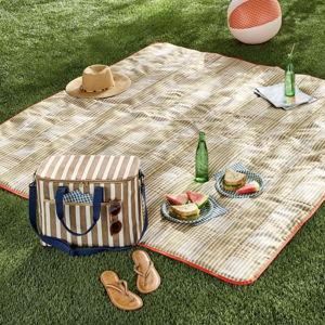Oversized Picnic Blanket Tan Gingham - Hearth & Hand™ with Magnolia