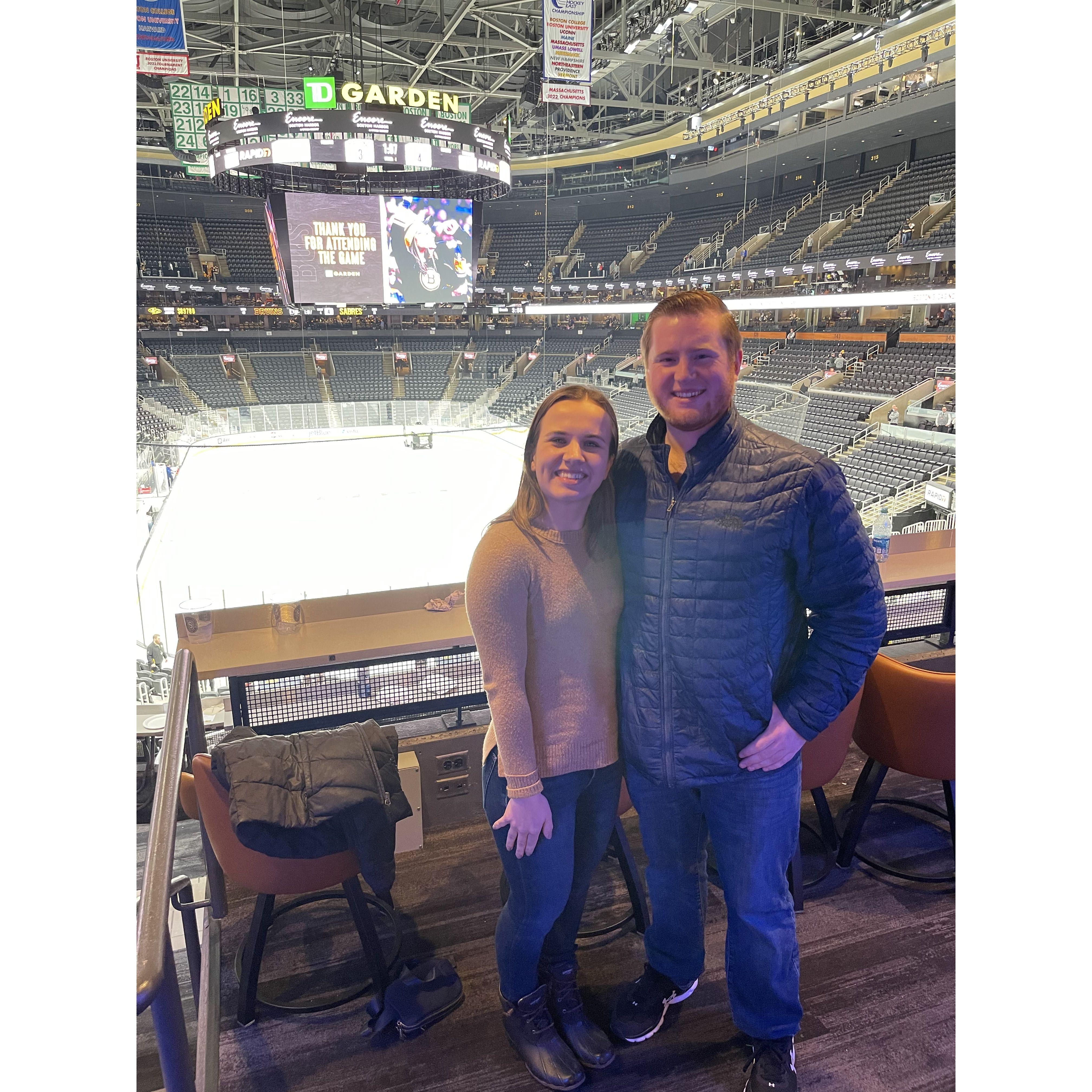 NYE Bruins Game for Nate's Birthday
