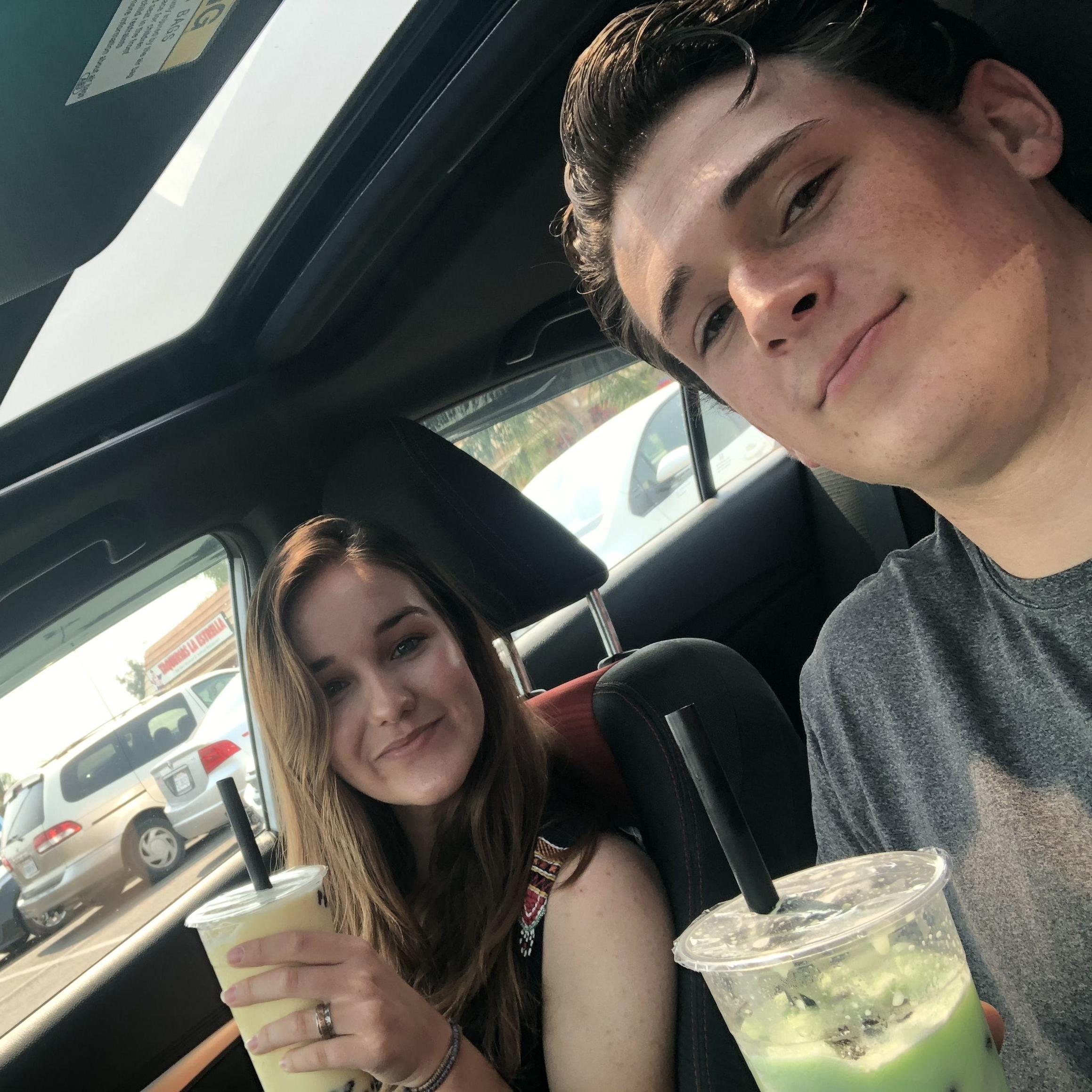 Technically our first date together getting boba at Tea Time in Manteca, CA