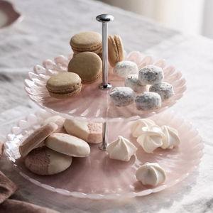 Scalloped Glass Serving Stand
