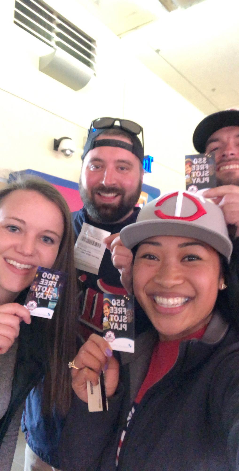 We all won something on the spinning wheel at the Twins game. One prize is just a little different. Can you see which one?