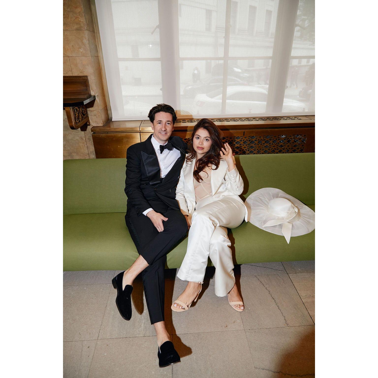 Right before getting married at City Hall in Manhattan.