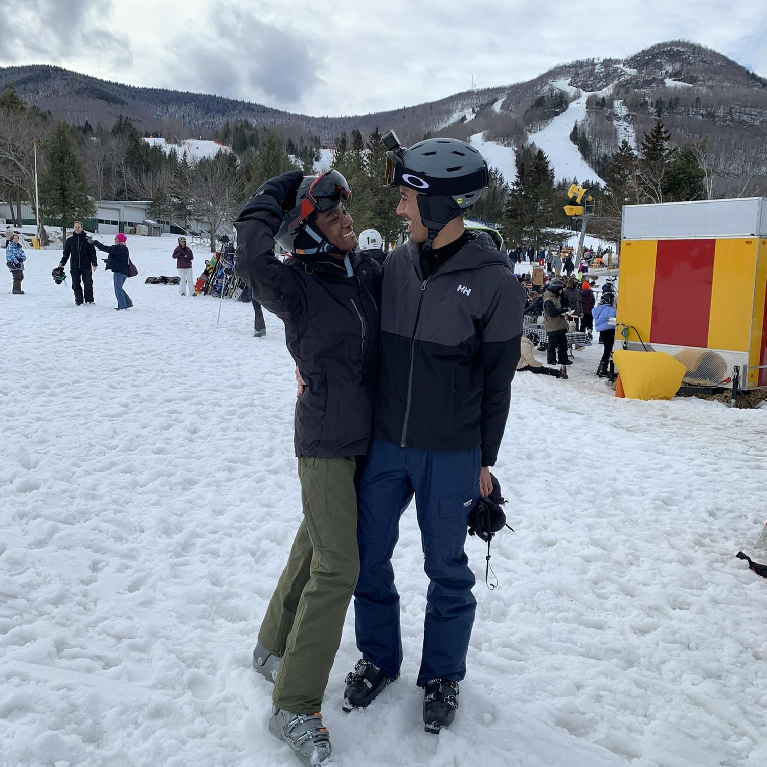 Our first ski trip together and my first time skiing!