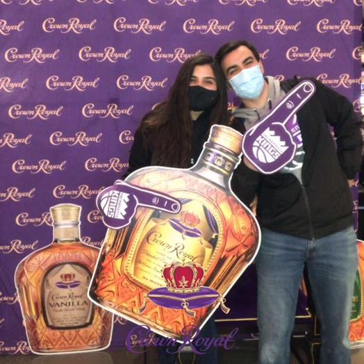 Our first official photo together! It was COVID times as is apparent by the masks.