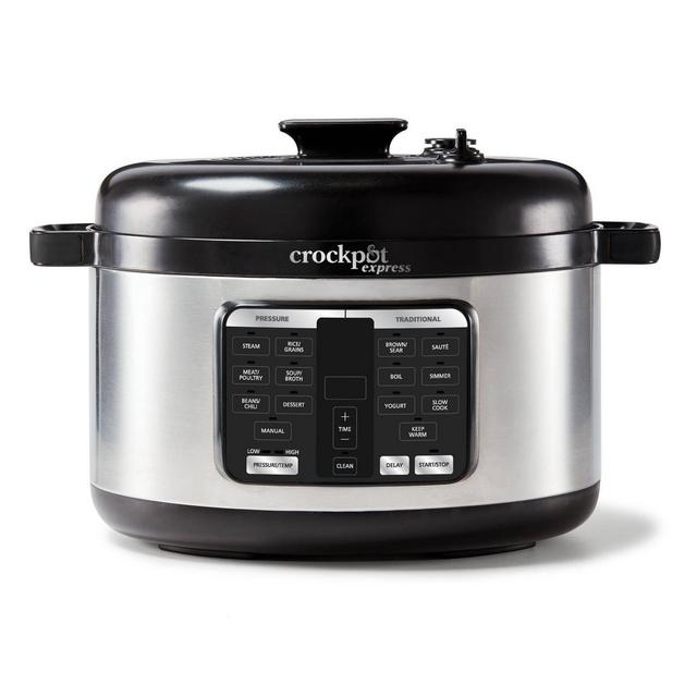 Crockpot Express 6qt Oval Max Pressure Cooker, Stainless Steel