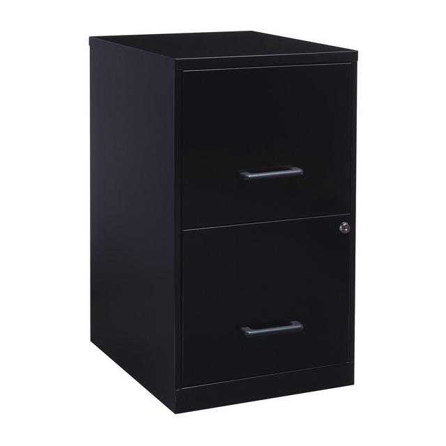 Space Solutions 18" Deep 2 Drawer Letter Width Vertical File Cabinet Black