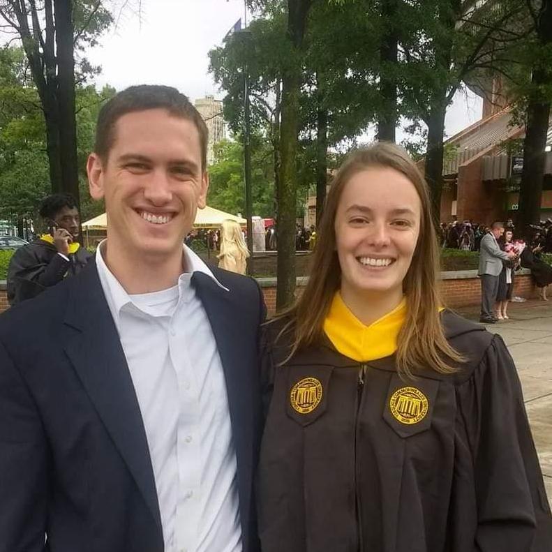 Sam graduating from Virginia Commonwealth University in May 2017.