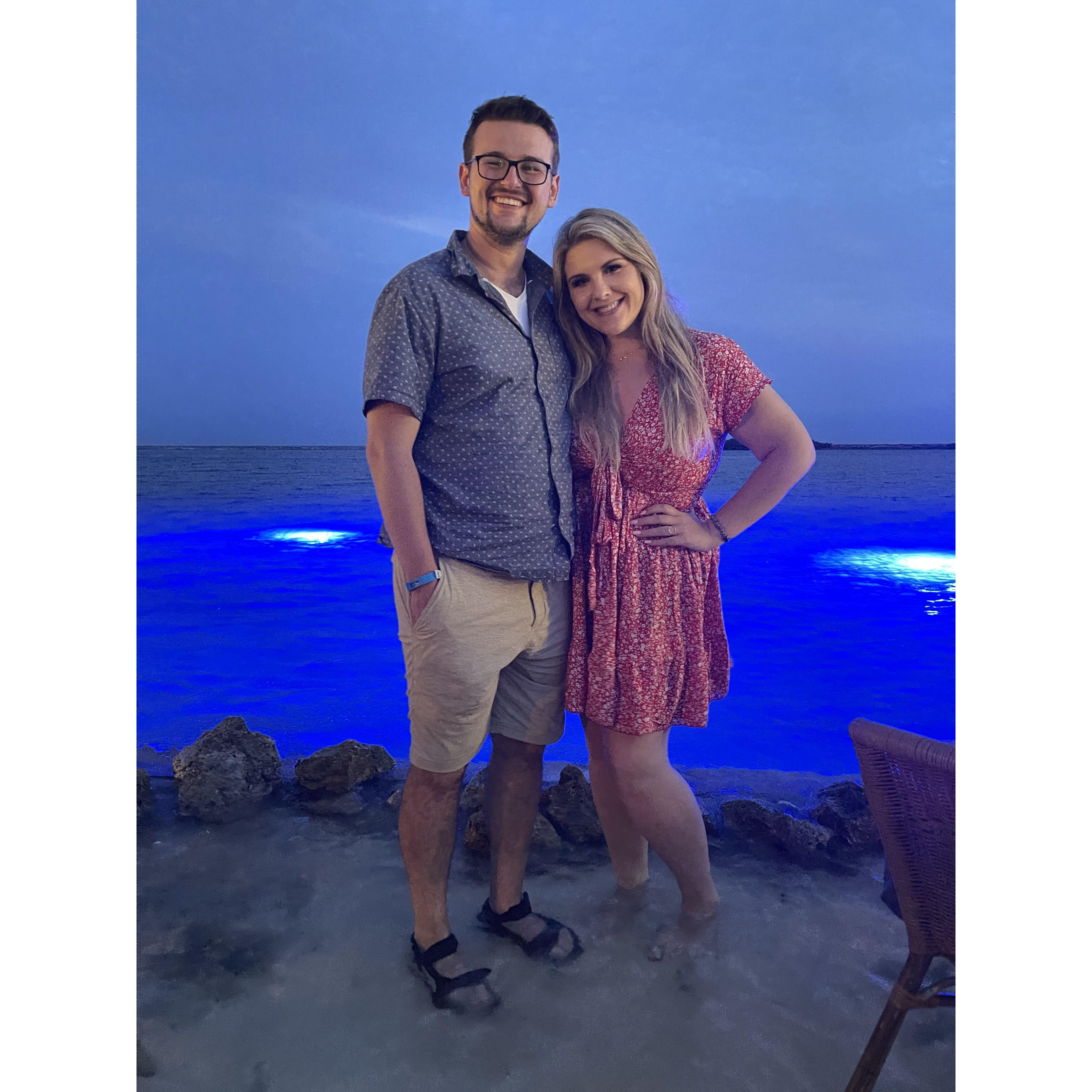 The most magical dinner we’ve ever had together in Aruba!
