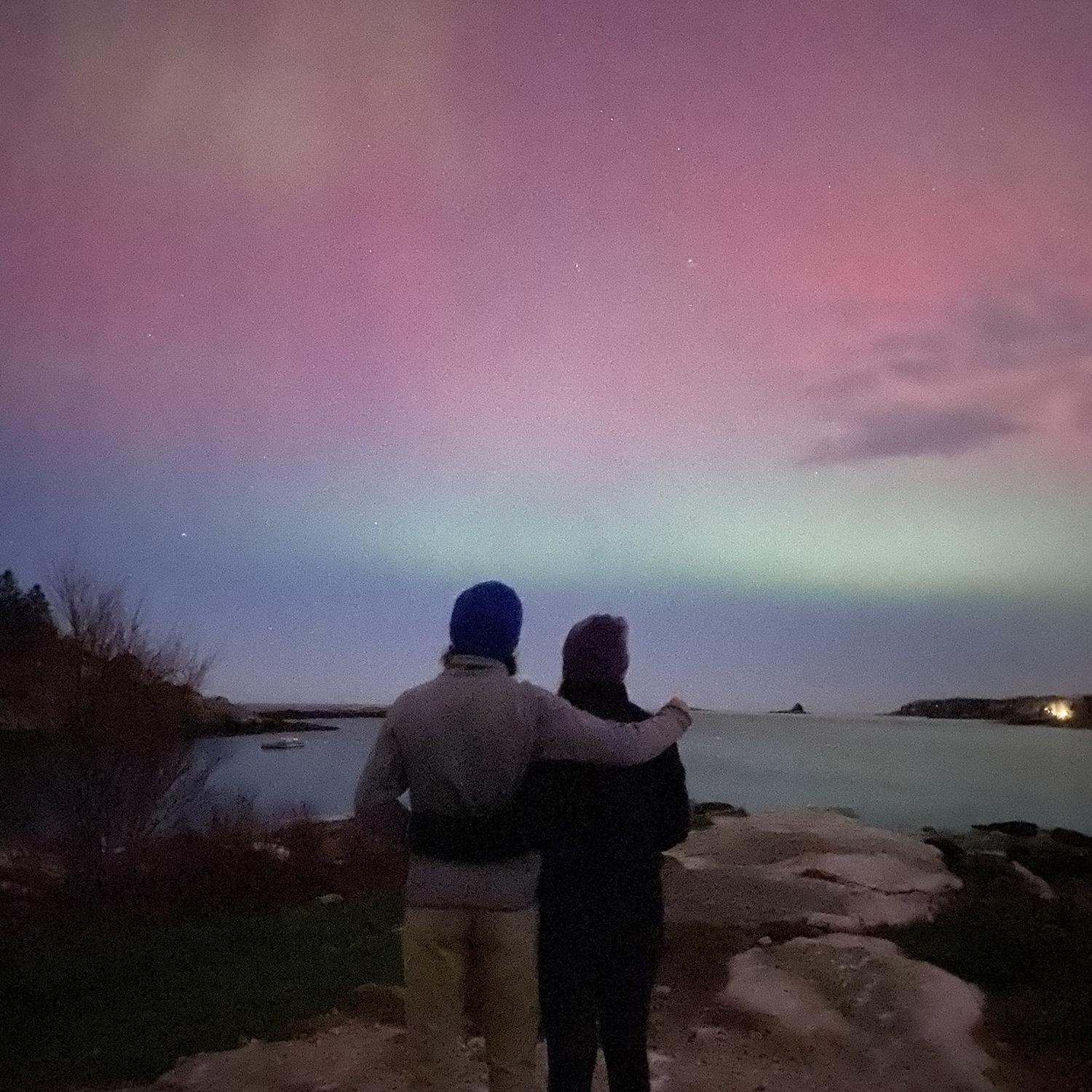 Northern lights in Long Cove, Maine