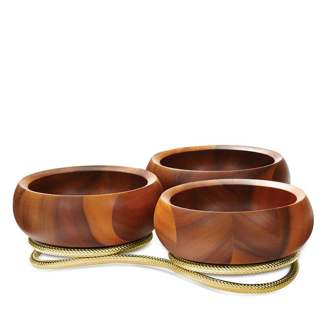 Nambé Braid Gold Condiment Server