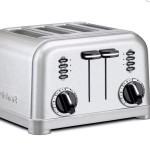 Cuisinart CPT-180WP1 4-Slice Metal Classic Toaster, White/Stainless Steel