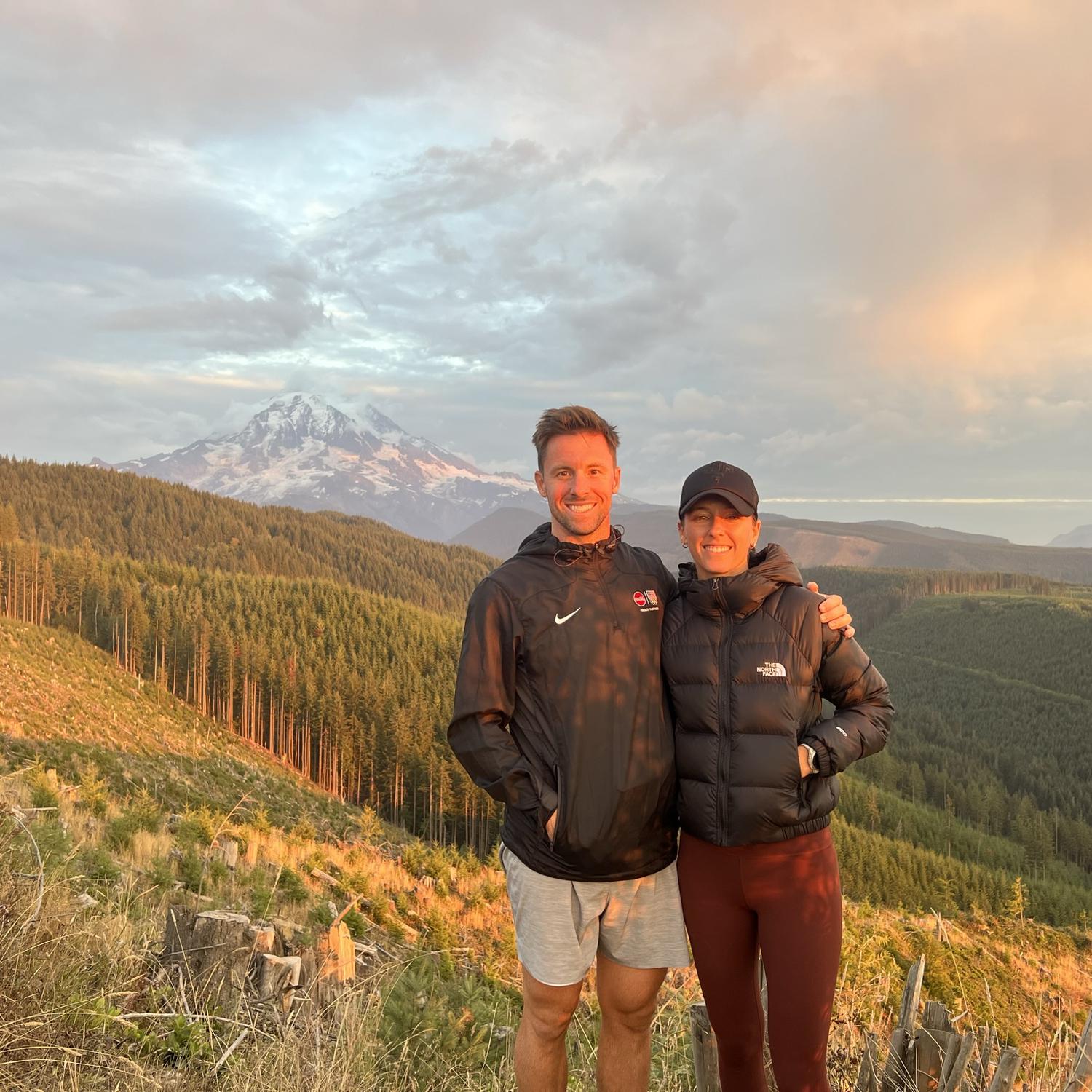 Sunset after a hike in Mt. Rainier National Park!