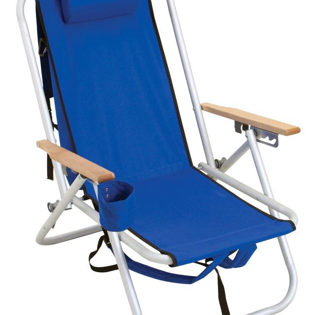 Rio Brands Deluxe Aluminum Backpack Chair with Large Storage Pouch
