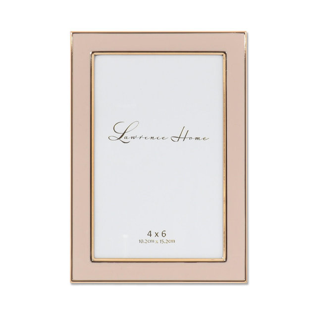 Metal and Enamel Picture Frame, 4" x 6"