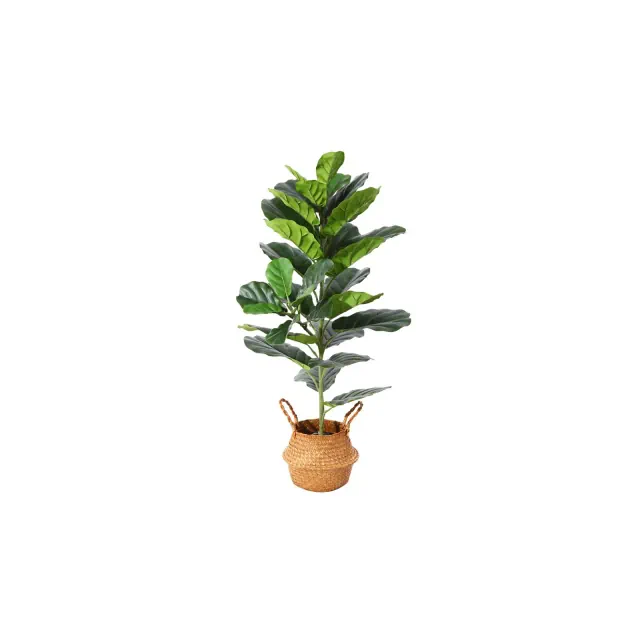 Artificial Fiddle Leaf Fig Plants 39 inch Fake Ficus Lyrata Plant with 32 Leaves, Perfect for Home Indoor Outdoor Office Modern Decor Green