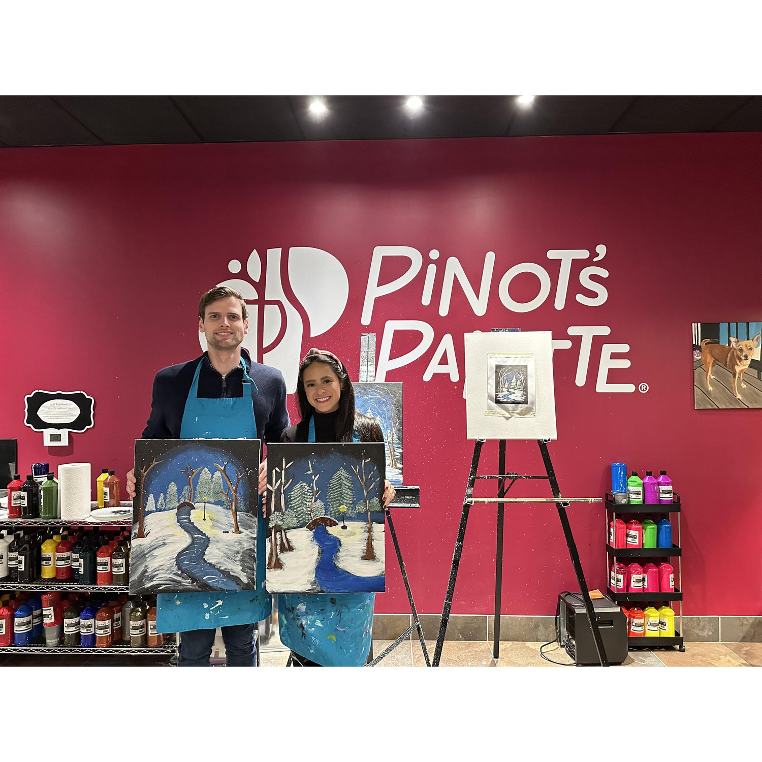 David is very artistic and clearly the better painter. Marisa loves planning fun date nights, especially those that involve activities and games!