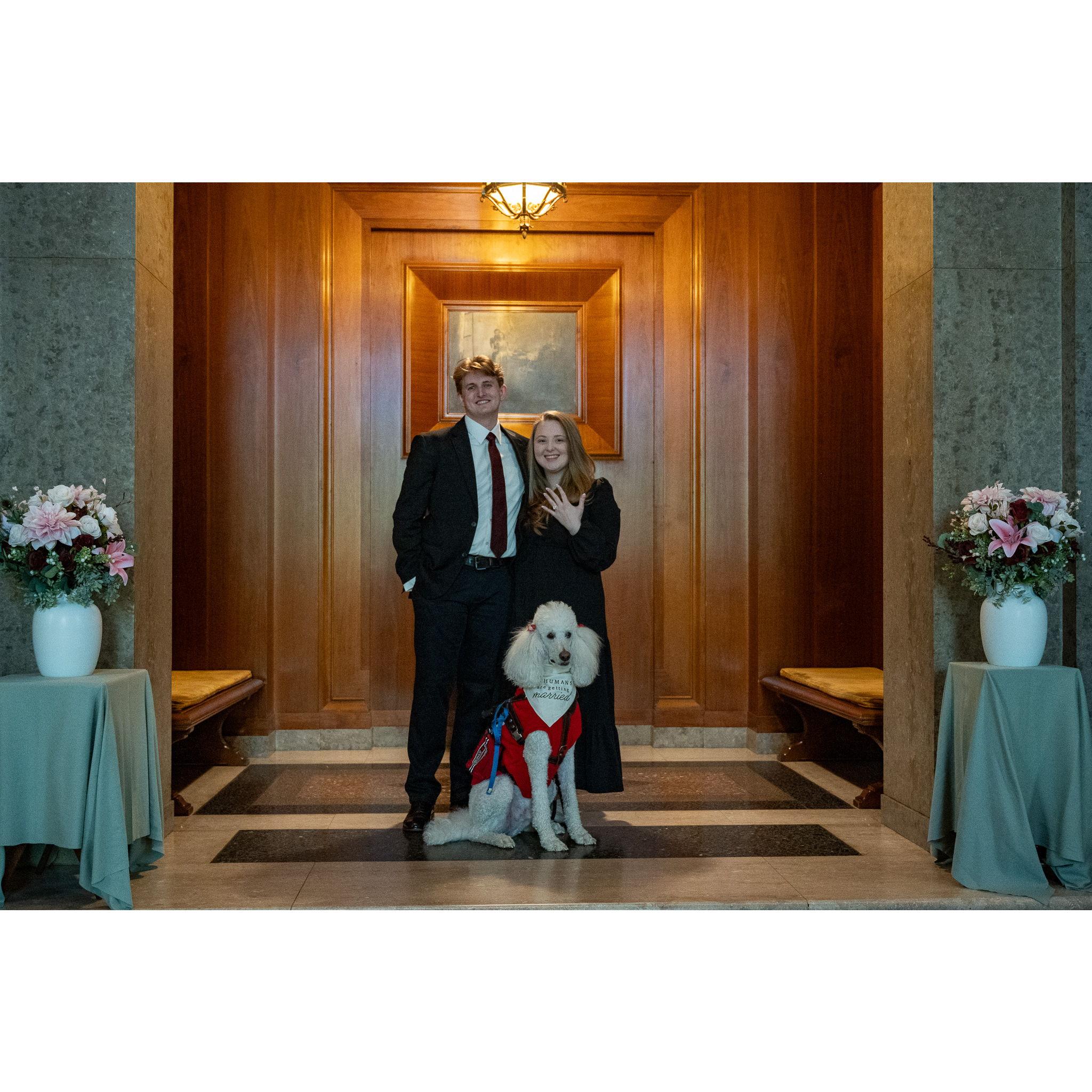 Our first photo together as an engaged photo!