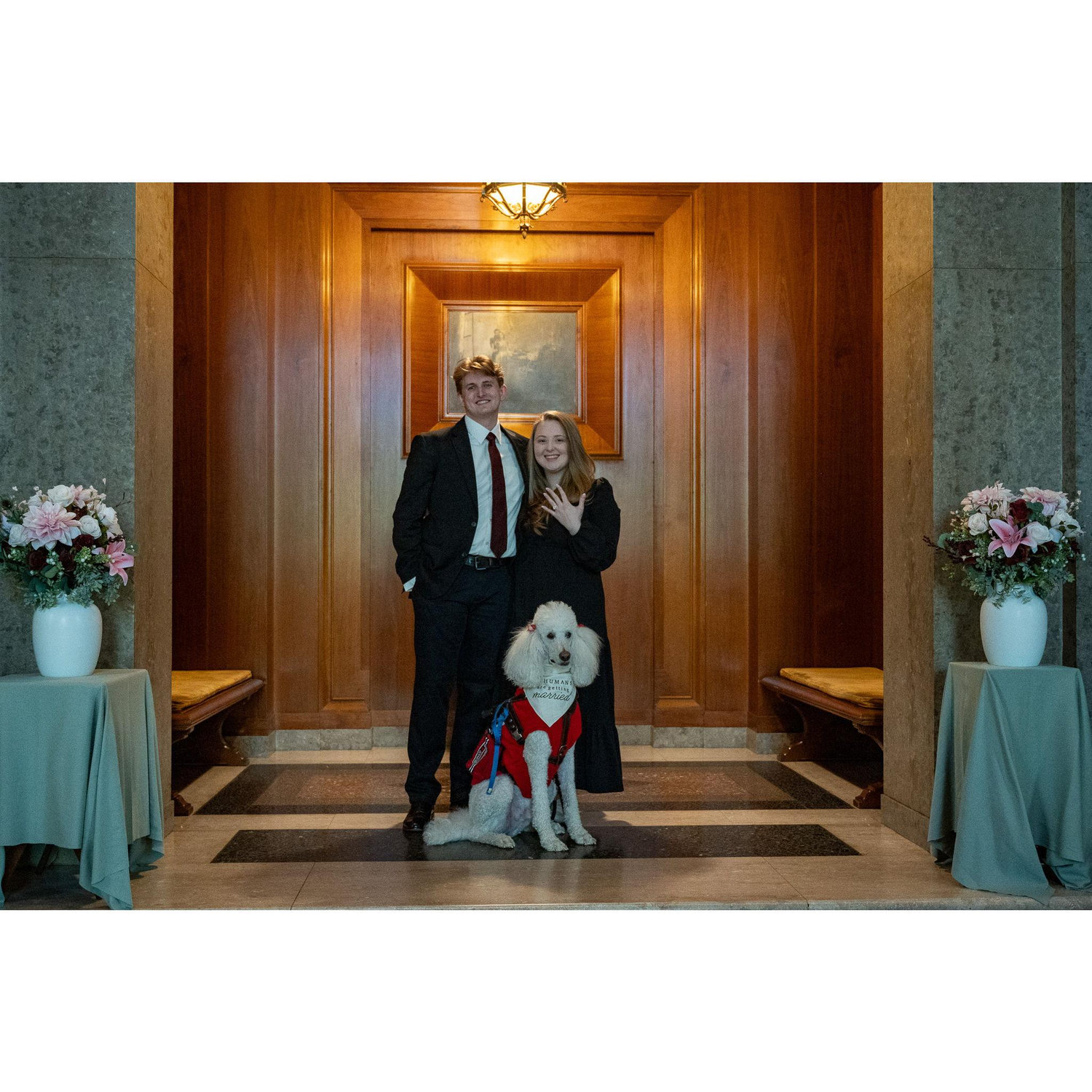 Our first photo together as an engaged photo!