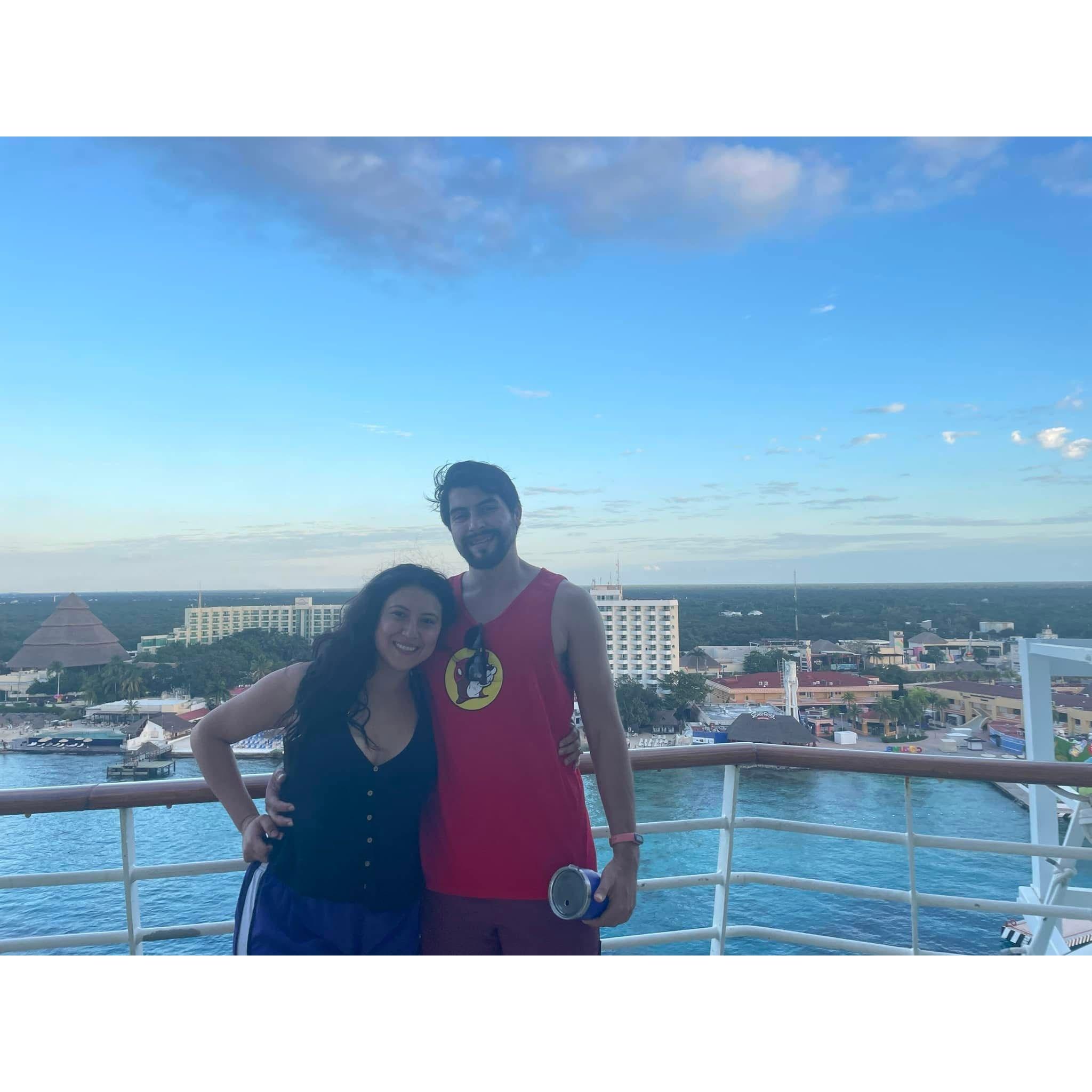 Our first cruise together to the Yucatan peninsula in Mexico. Fun fact: we got scammed at a lobster place and were grossly overcharged (~$300) for our meal....ahhhhh sweet memories