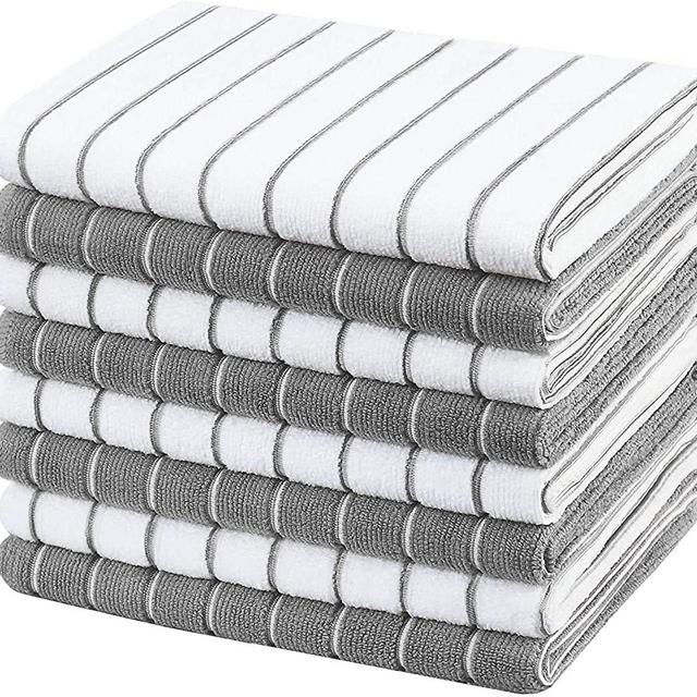 Simpli-Magic 79287 Microfiber Dish Cloths, Checkered Grey Flannel, 12"x12", 24 Pack