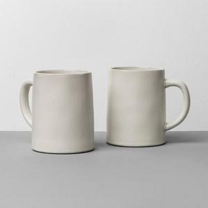 2pk Stoneware Mug Cream - Hearth & Hand™ with Magnolia