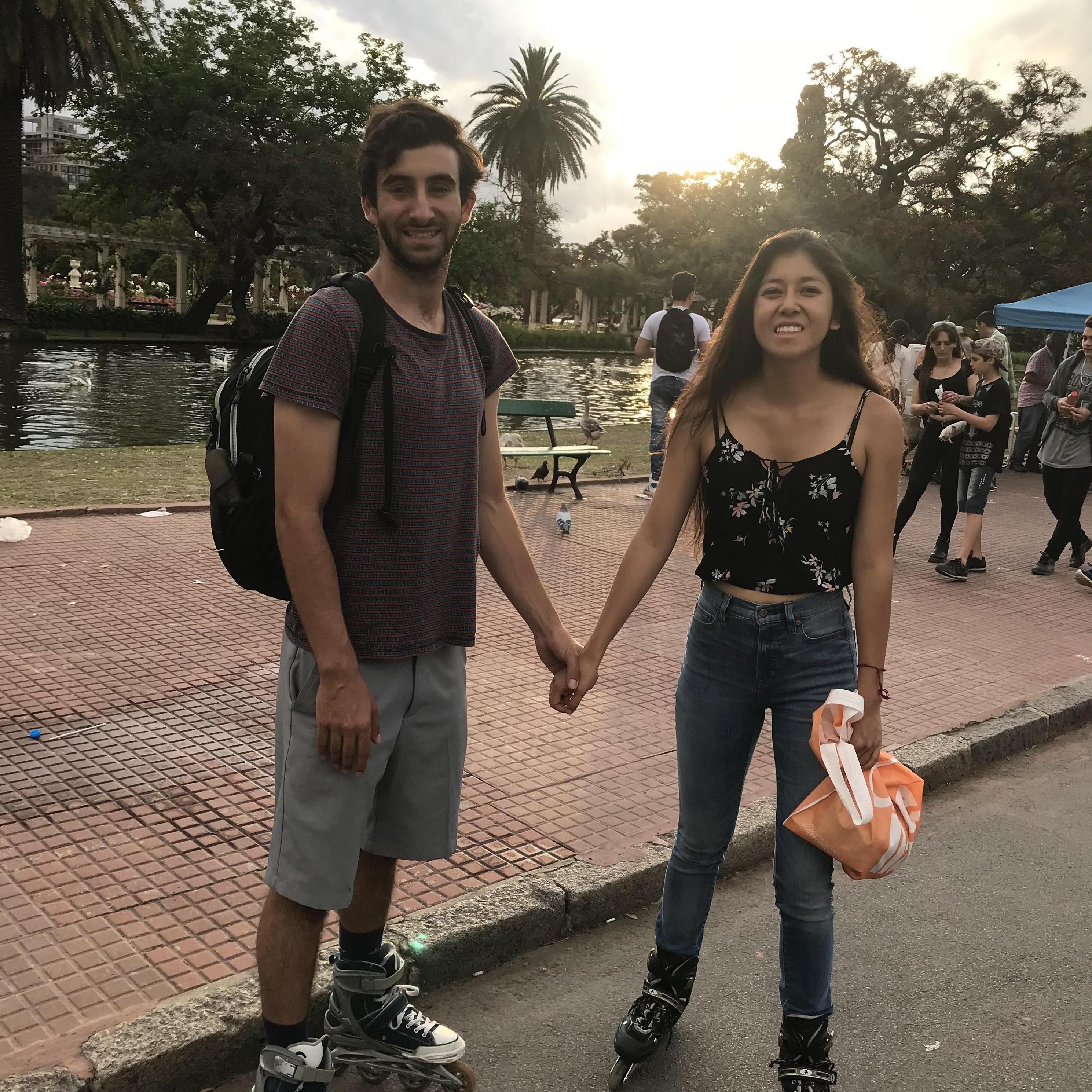 Tarik visiting Karina in Buenos Aires for their 3 year anniversary (November 2017)