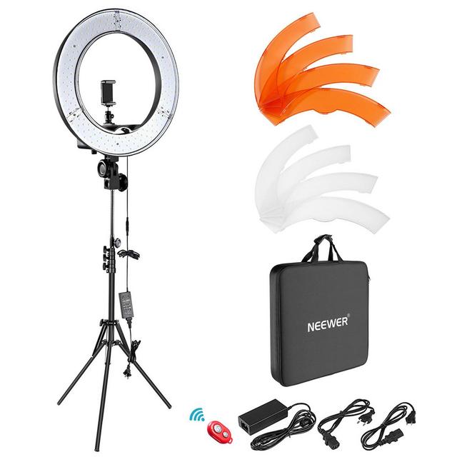 Neewer Ring Light Kit:18&quot;/48cm Outer 55W 5500K Dimmable LED Ring Light, Light Stand, Carrying Bag for Camera,Smartphone,YouTube,Self-Portrait Shooting