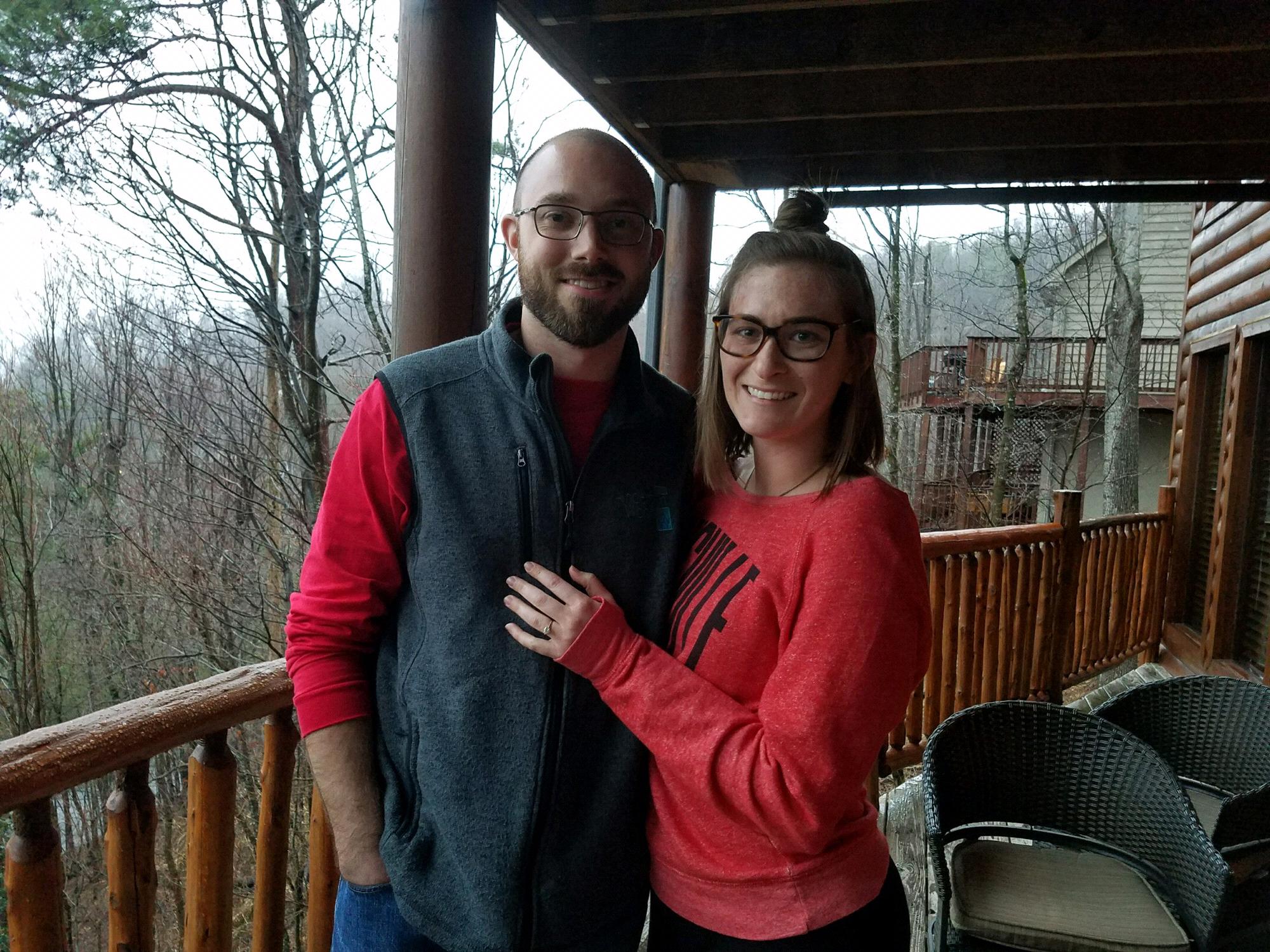 The night Ben proposed in Gatlinburg, TN.