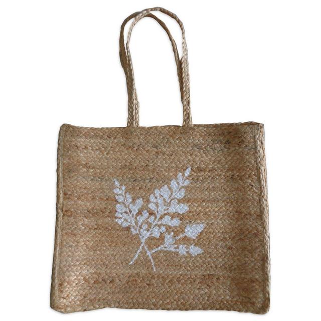 Bee & Willow™ Home Jute Fern Bag in Natural/White