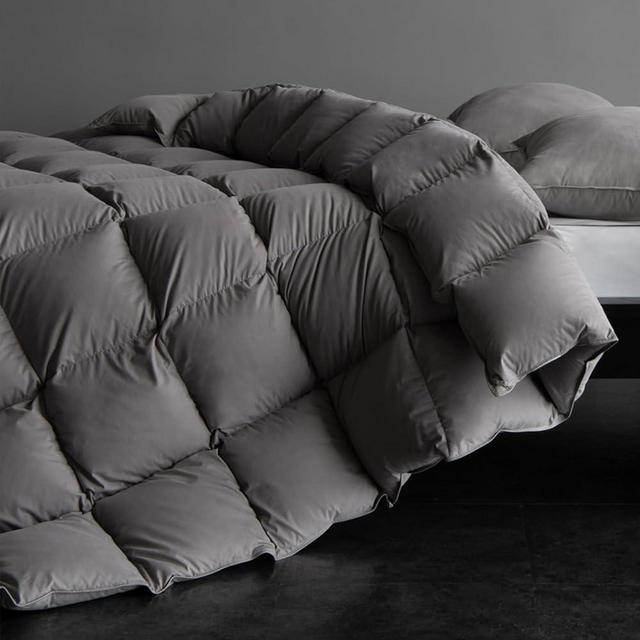 Luxury Down Feather Comforter Ultra Oversized King-Bed Comforters Duvet Insert-Soft Hotel Collection Duvets- Oversized King Size(120" X 98”)