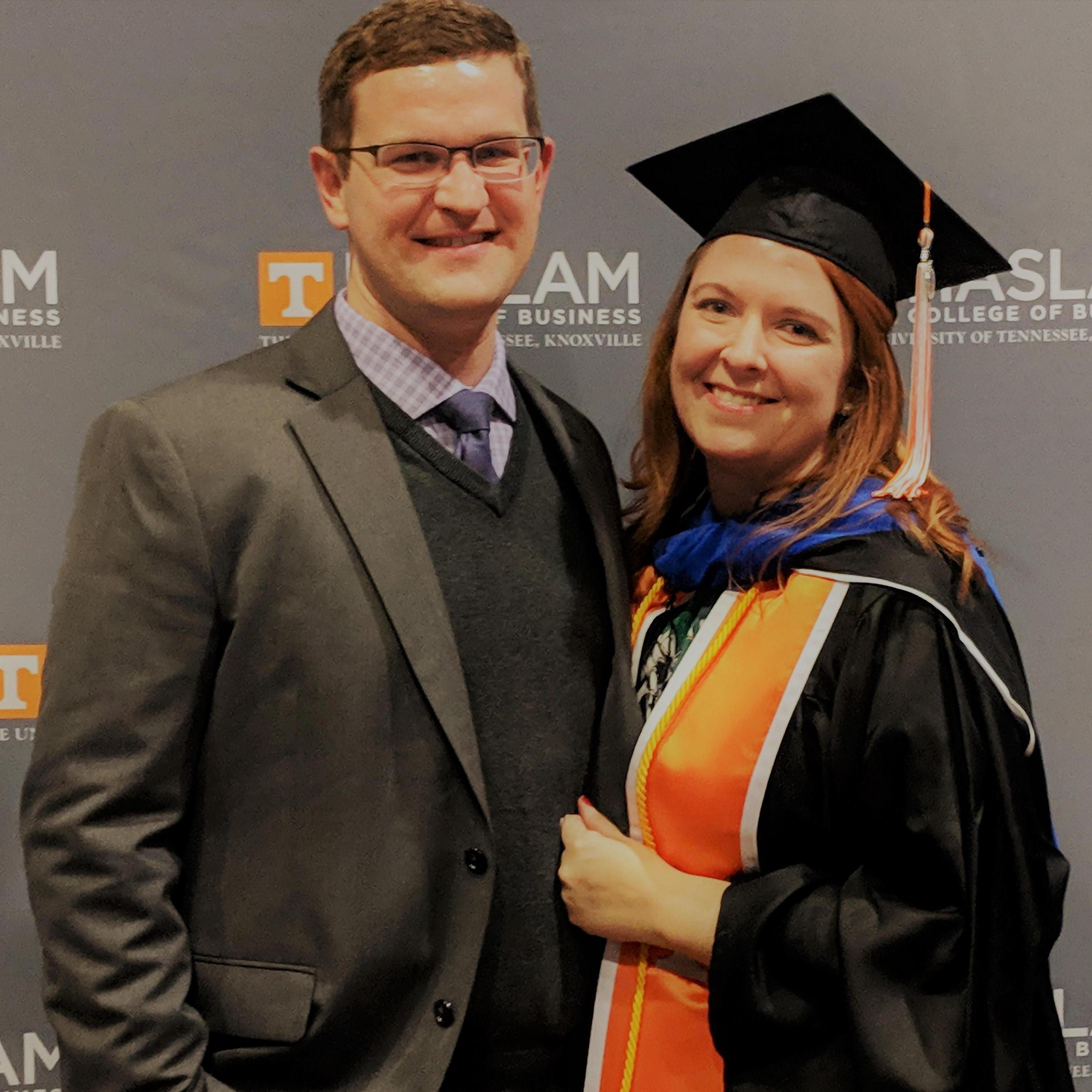 At Cat's grad school graduation - December 2018