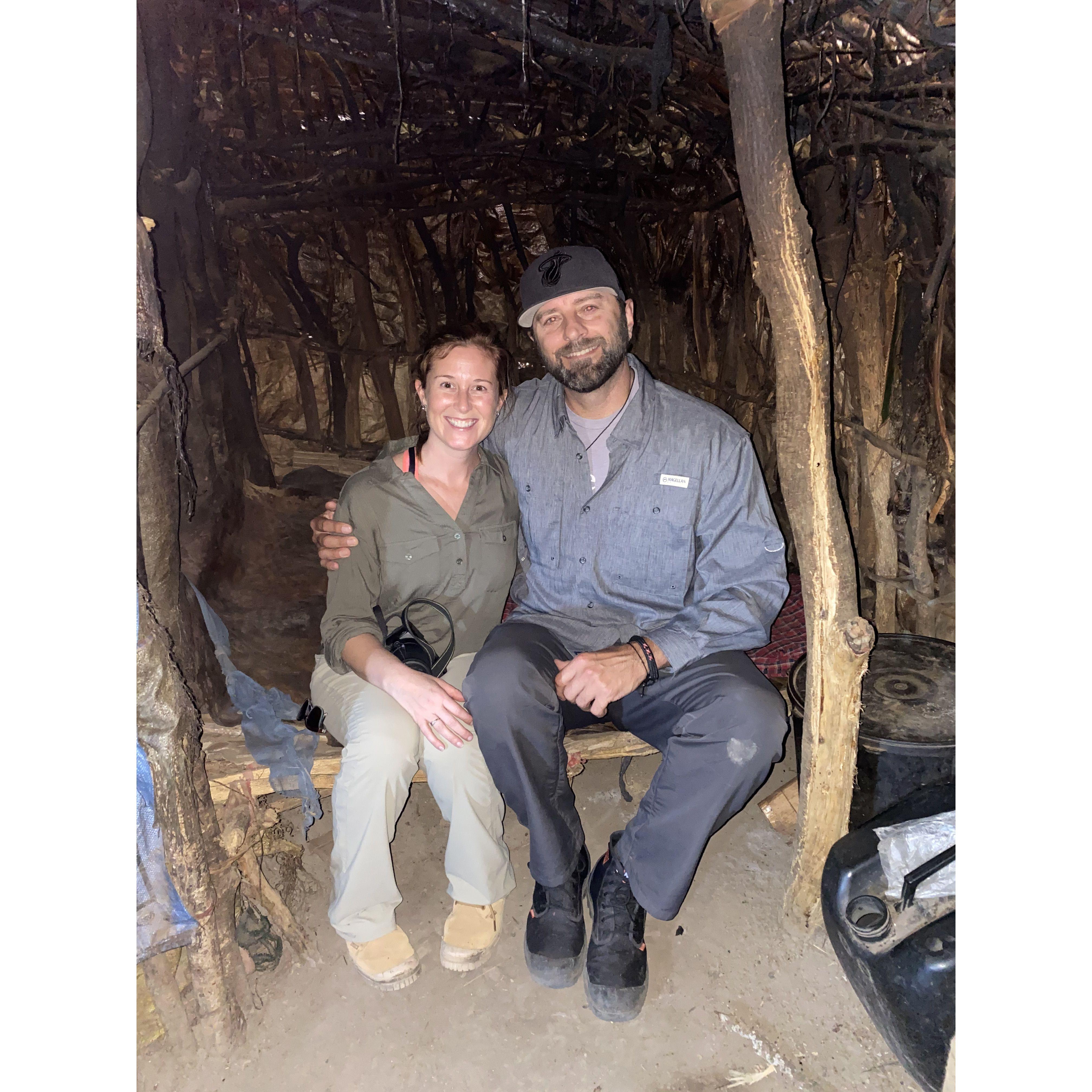 A surreal moment inside an active Maasai Tribe hut
