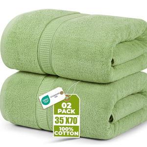 Utopia Towels Luxurious Jumbo Bath Sheet 2 Piece, Sage Green