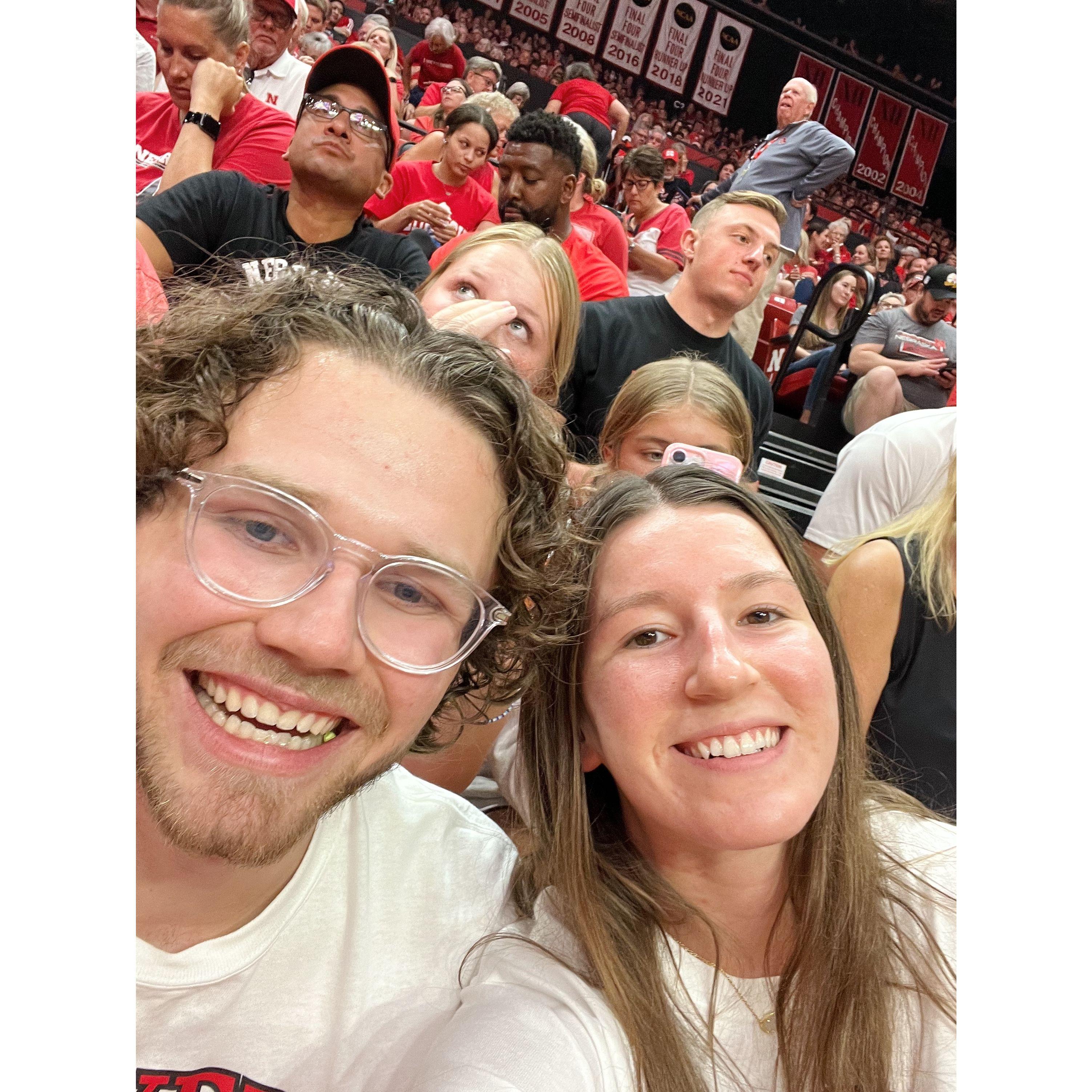 first Husker Volleyball game together