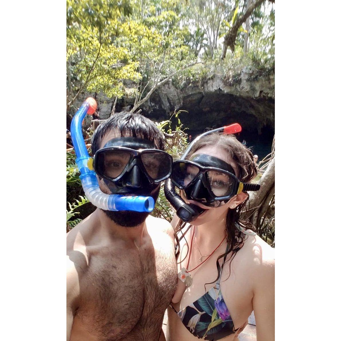 Nasir's first time snorkeling!