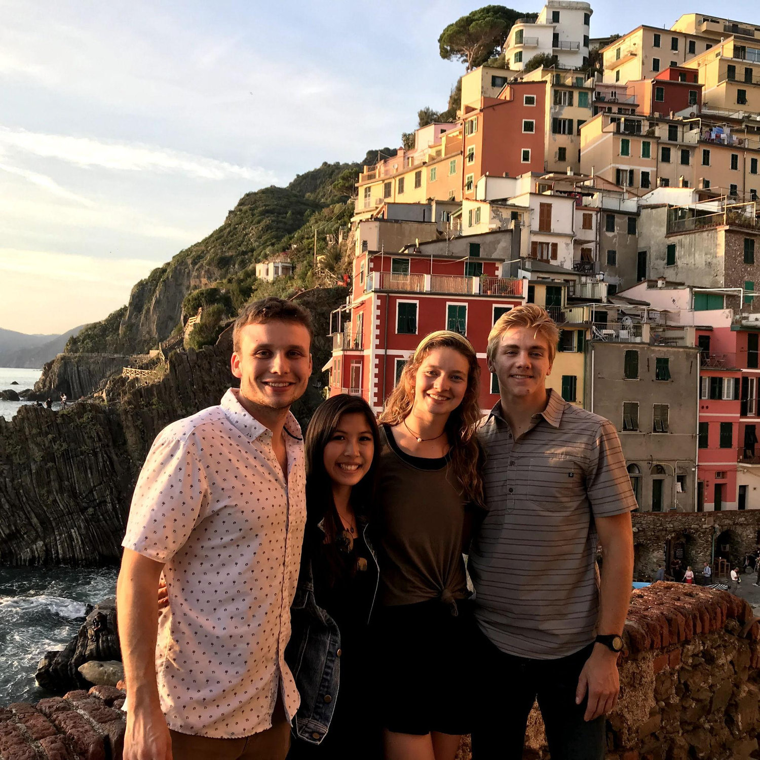 Thomas, Alissa, and Chris visiting me abroad