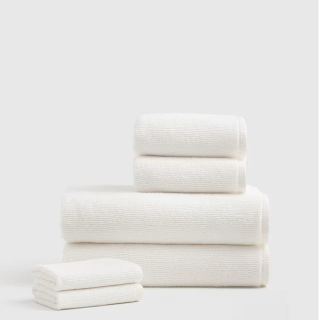 Turkish Ribbed Quick Dry Bath Towel Bundle