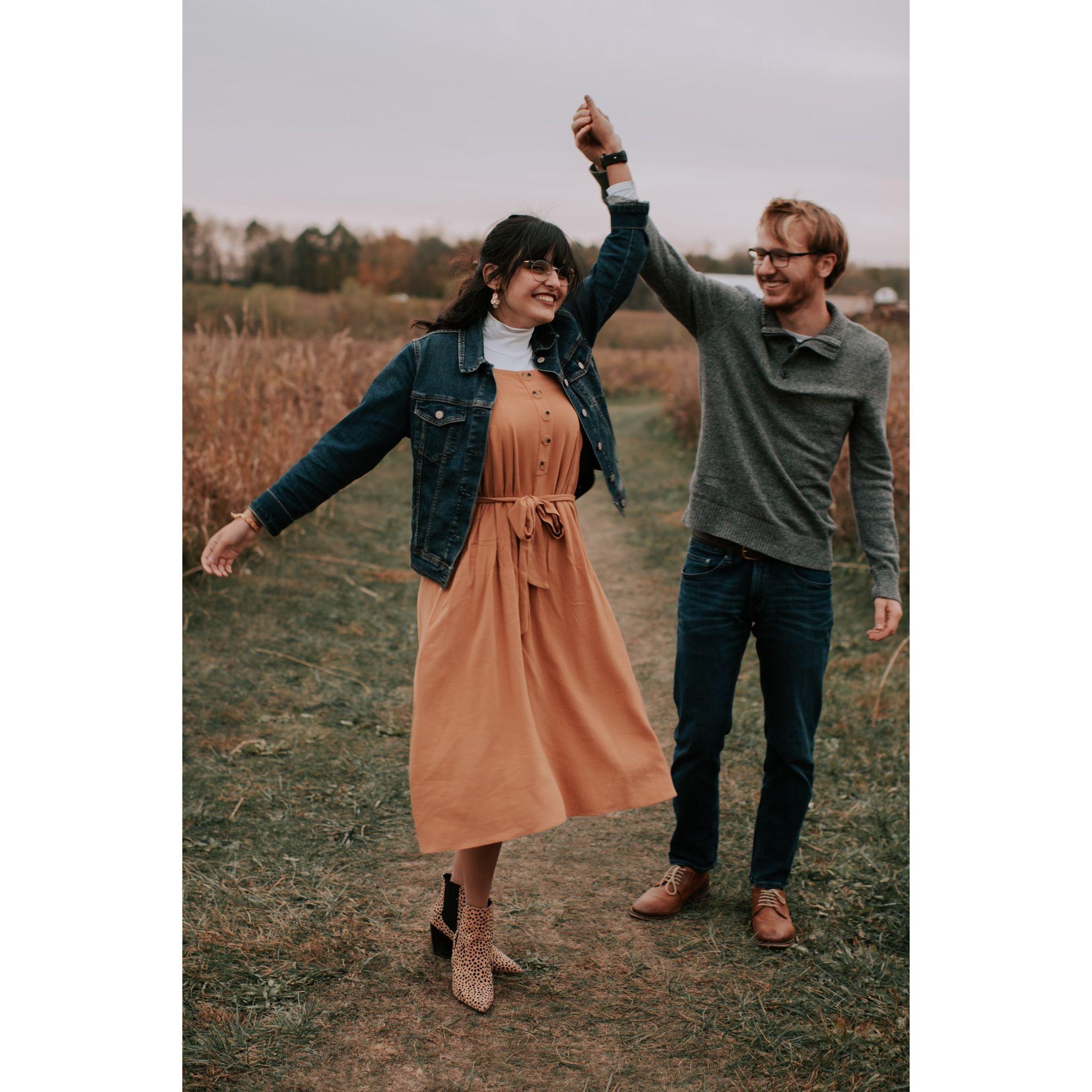 Our first professional photos together! Taken by Natalie Lindig (my maid of honor!)