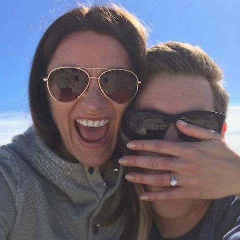 ENGAGED!!!! On the top of a friggin' mountain!!!!