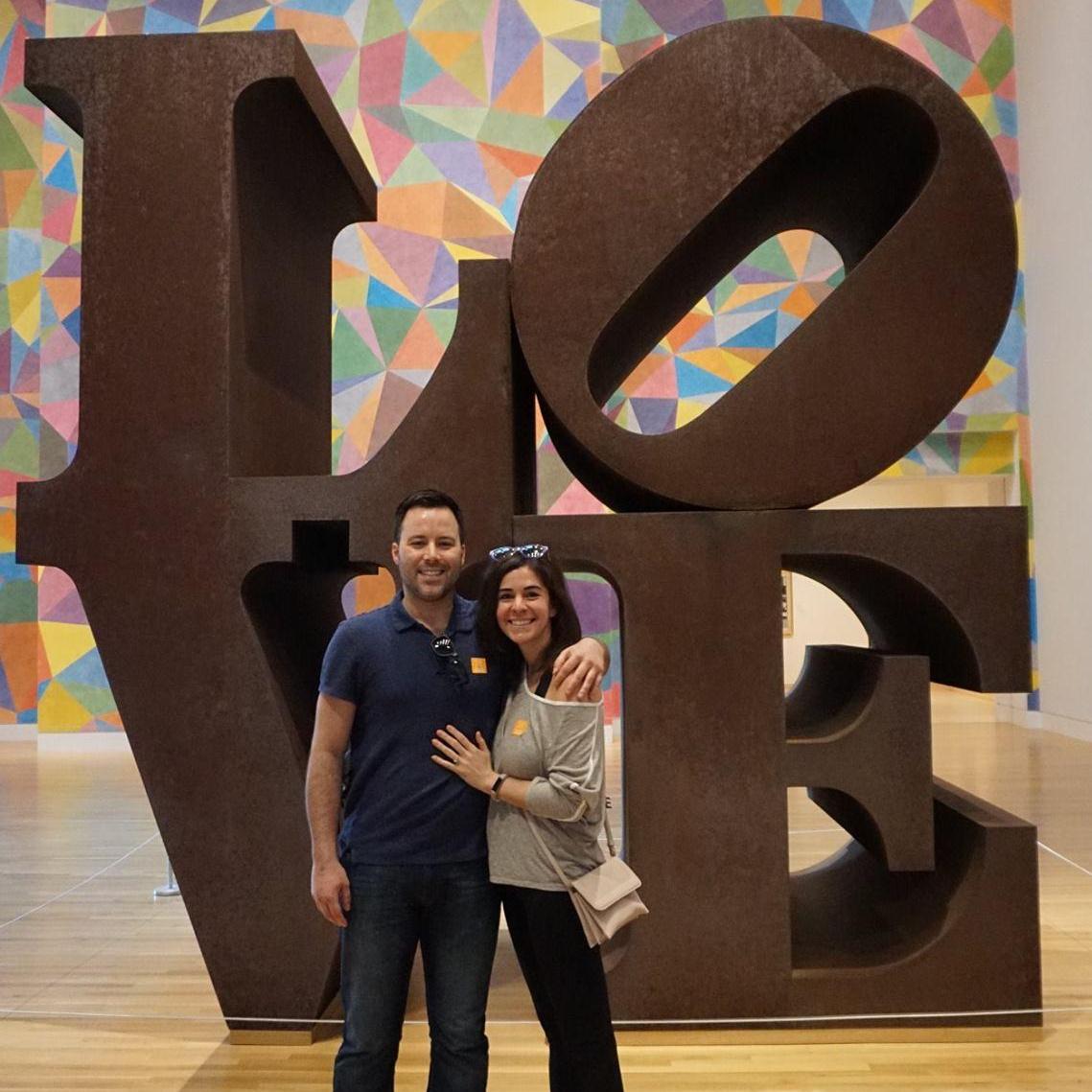 Taking a tour at Newfields, we stumbled upon the iconic LOVE sculpture.