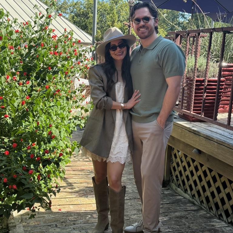 Visiting Joey in San Antonio, Texas. Mandy made sure she dressed the part!