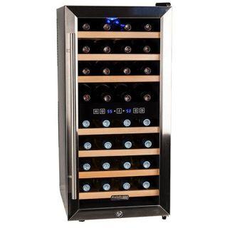 Koldfront 32 Bottle Free Standing Dual Zone Wine Cooler - TWR327ESS