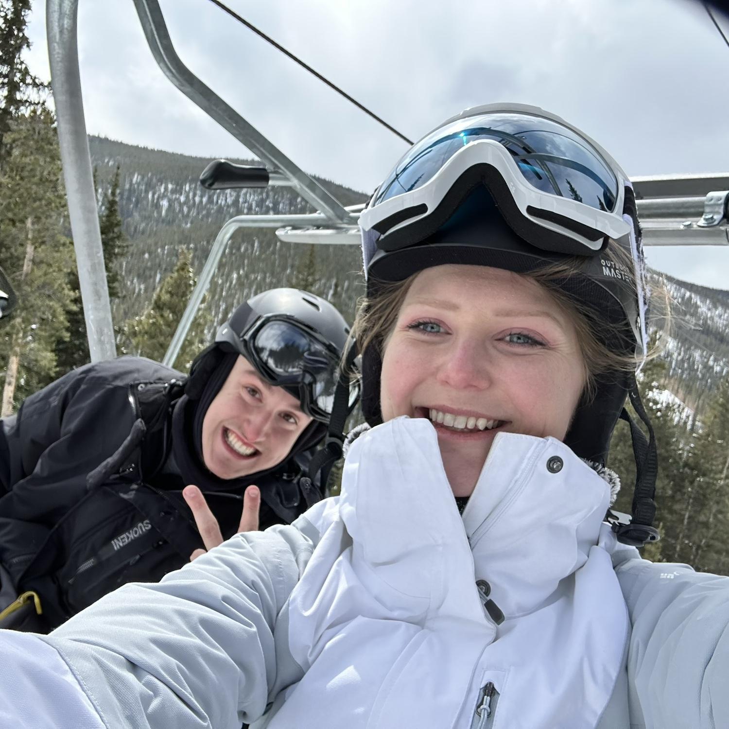 Ski lift selfies