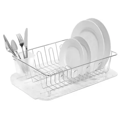 SALT™ Large Dish Drainer in Silver