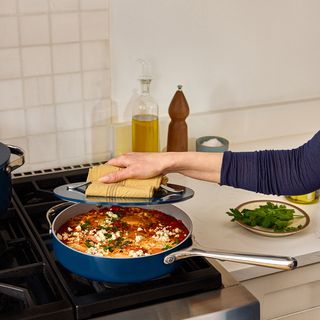 Ceramic Non-Stick Saute Pan with Lid