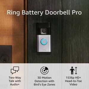 Ring Battery Doorbell Pro (newest model), Two-Way Talk with Audio+, 3D Motion Detection, and 1536p HD+ Head-to-Toe Video