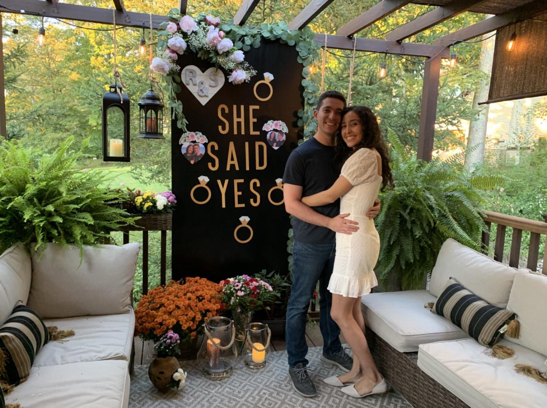 Our engagement party thrown by my amazing mom at her house