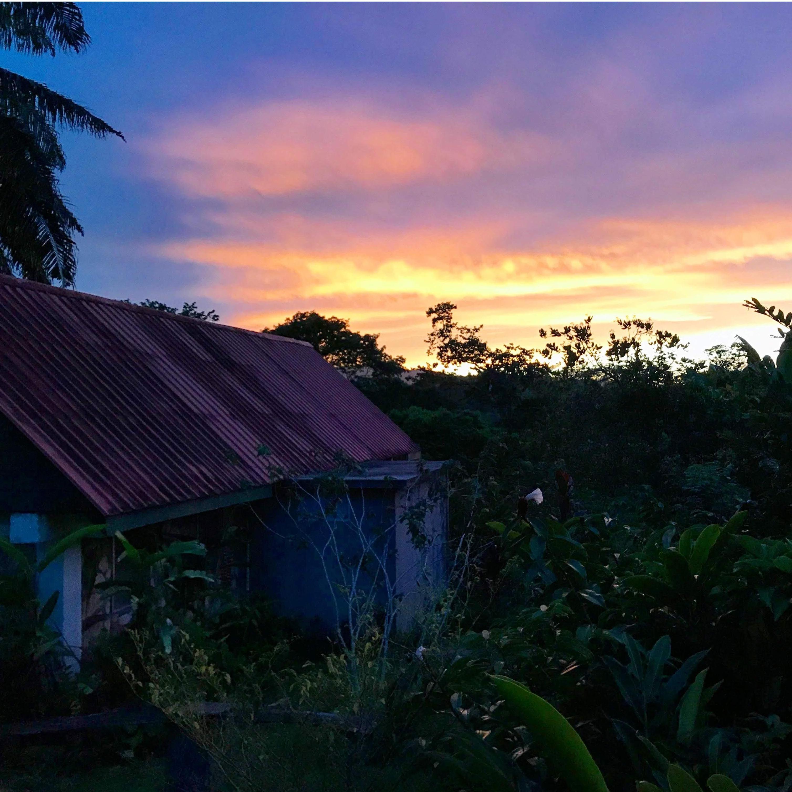 A glimpse of the beautiful sunsets from Dominic's farm.