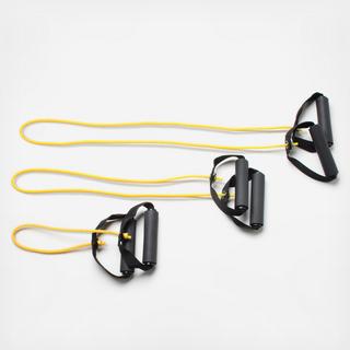 Tubing with Handles Exerciser Full Body 3-Piece  Set