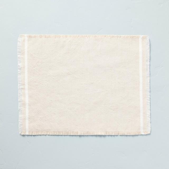 Color Block Woven Placemat Beige/Cream - Hearth & Hand™ with Magnolia